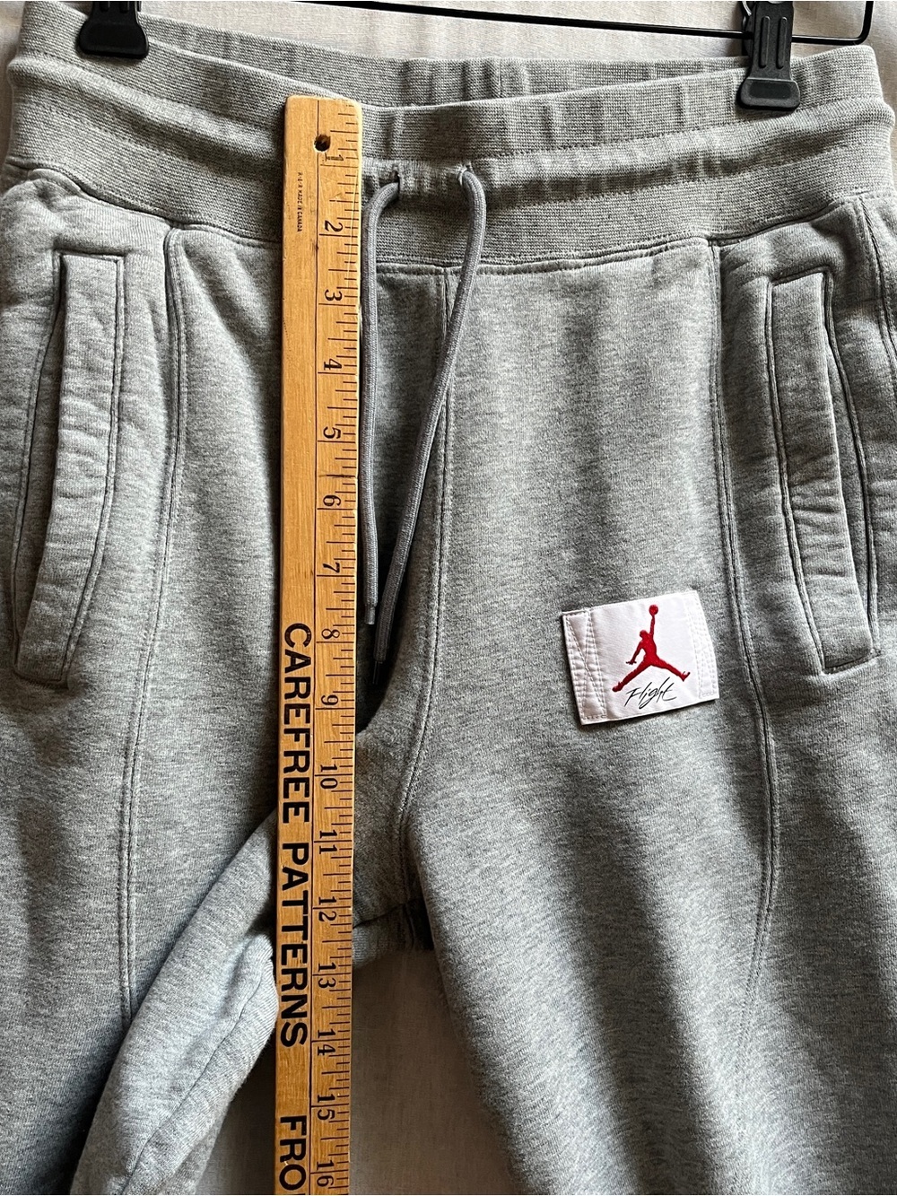 Jordan Flight Grey Fleece Jogger Sweatpants Mens XS - Picture 5 of 10